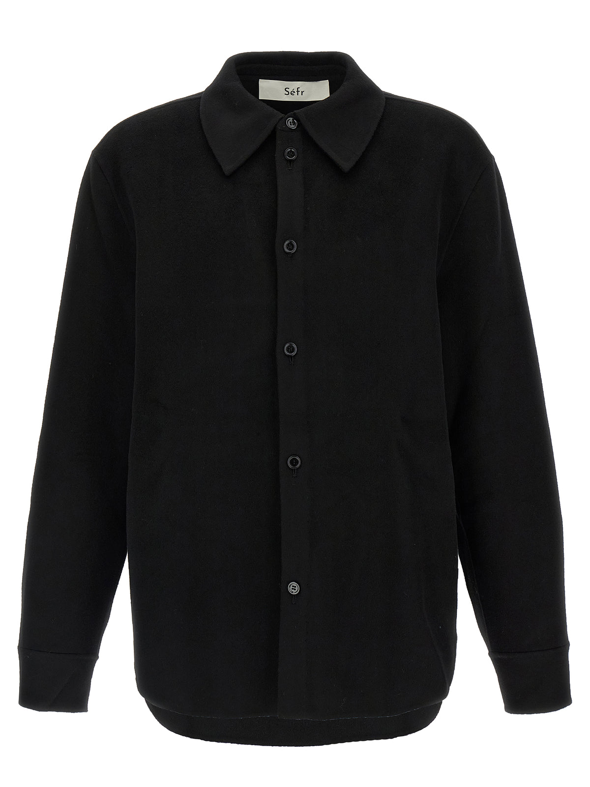 SÉFR Black Wool Blouse