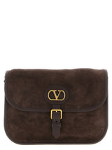 Sac bandoulière Valentino Garavani en cuir de vachette marron