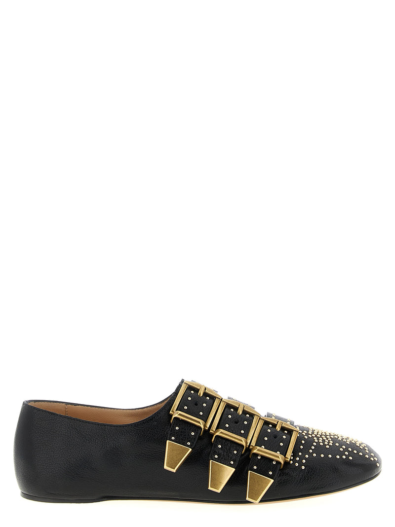 Chloé Black Lamb Leather Ballet Flats