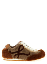 Baskets basses en cuir d'agneau marron Loewe