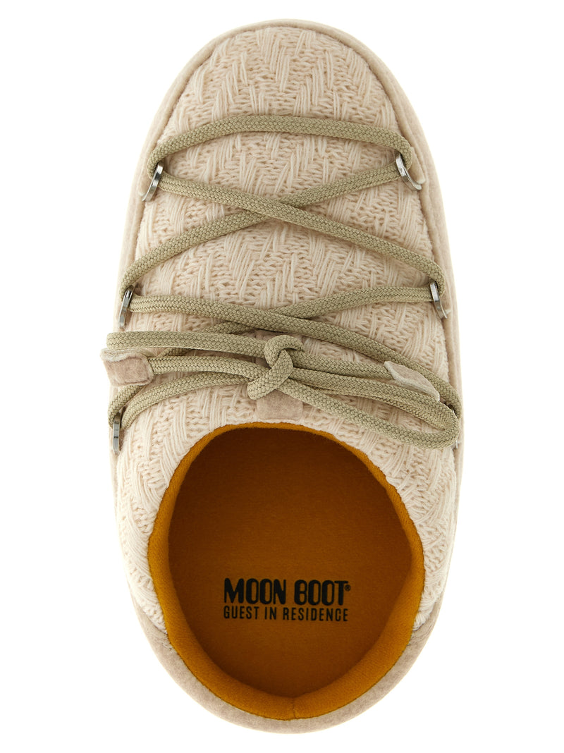 Moon Boot Beige Evx Mules - Cozy Flat Boots for Women