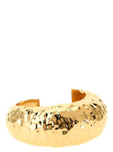 Self-Portrait Gold Copper Bracelet - Hammered Cuff Design