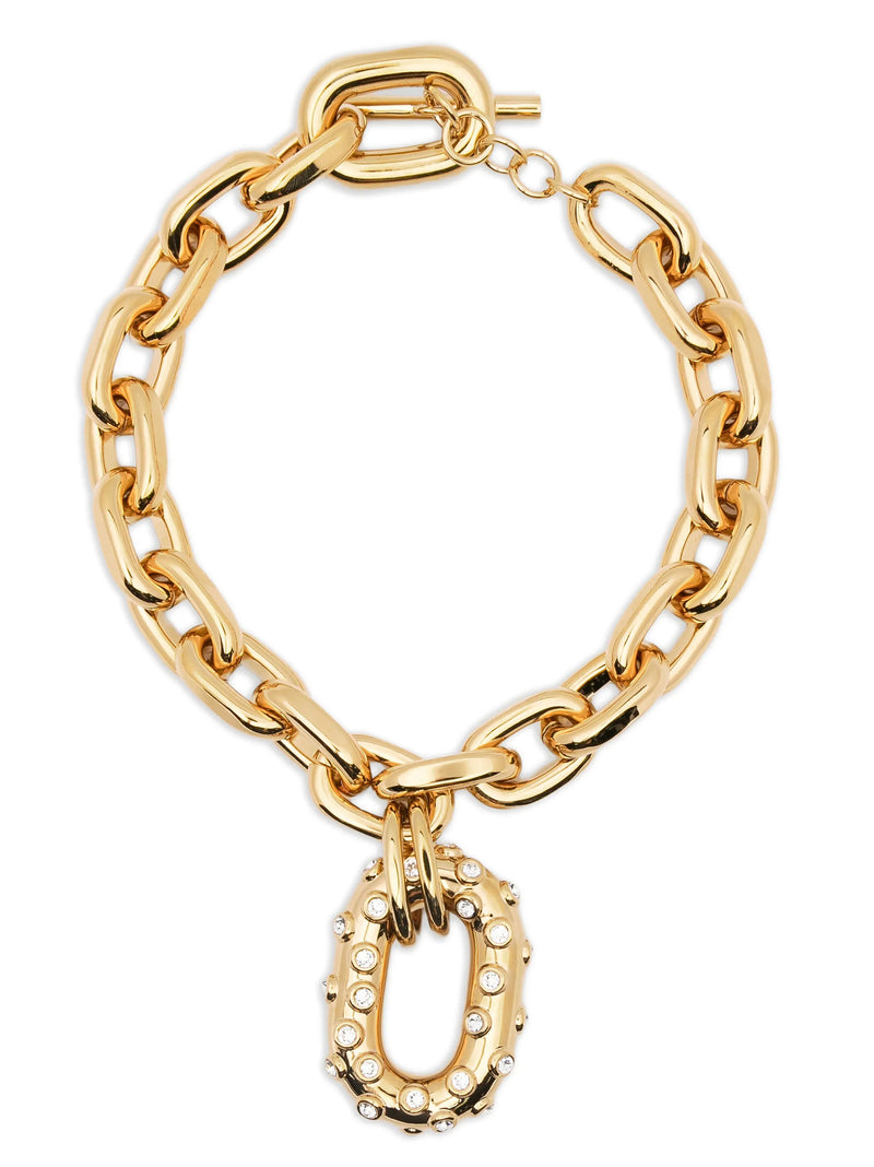 Collier Paco Rabanne en laiton doré