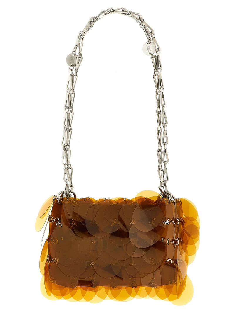 Paco Rabanne Kaki Sparkle Nano Orange Shoulder Bag