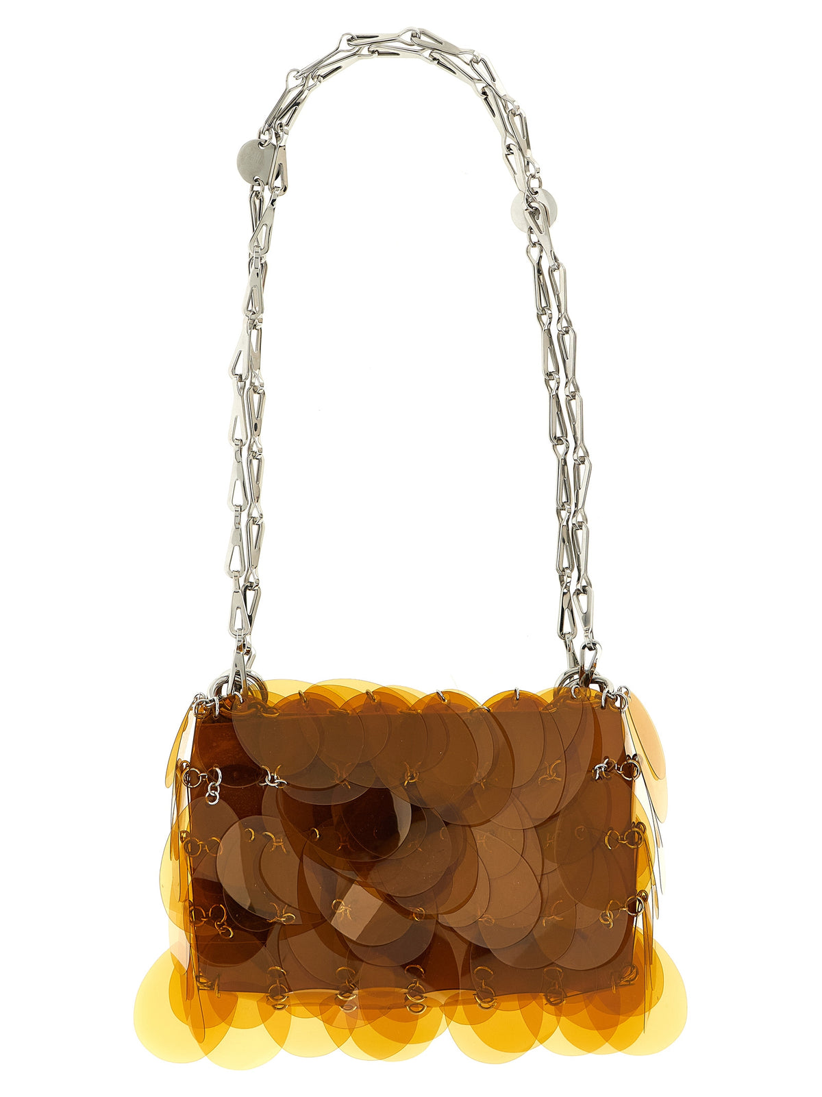 Paco Rabanne Kaki Sparkle Nano Orange Shoulder Bag
