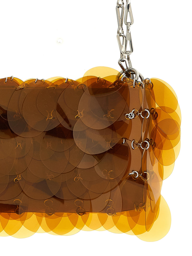 Paco Rabanne Kaki Sparkle Nano Orange Shoulder Bag