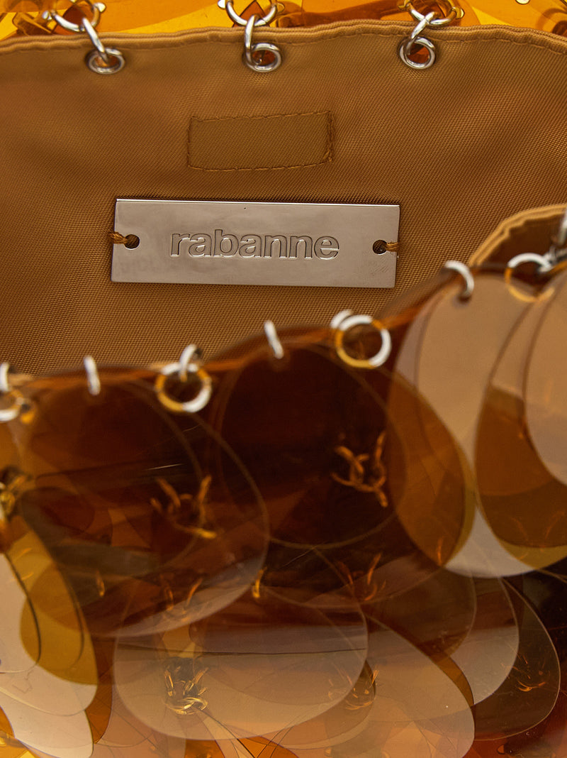 Paco Rabanne Kaki Sparkle Nano Orange Shoulder Bag