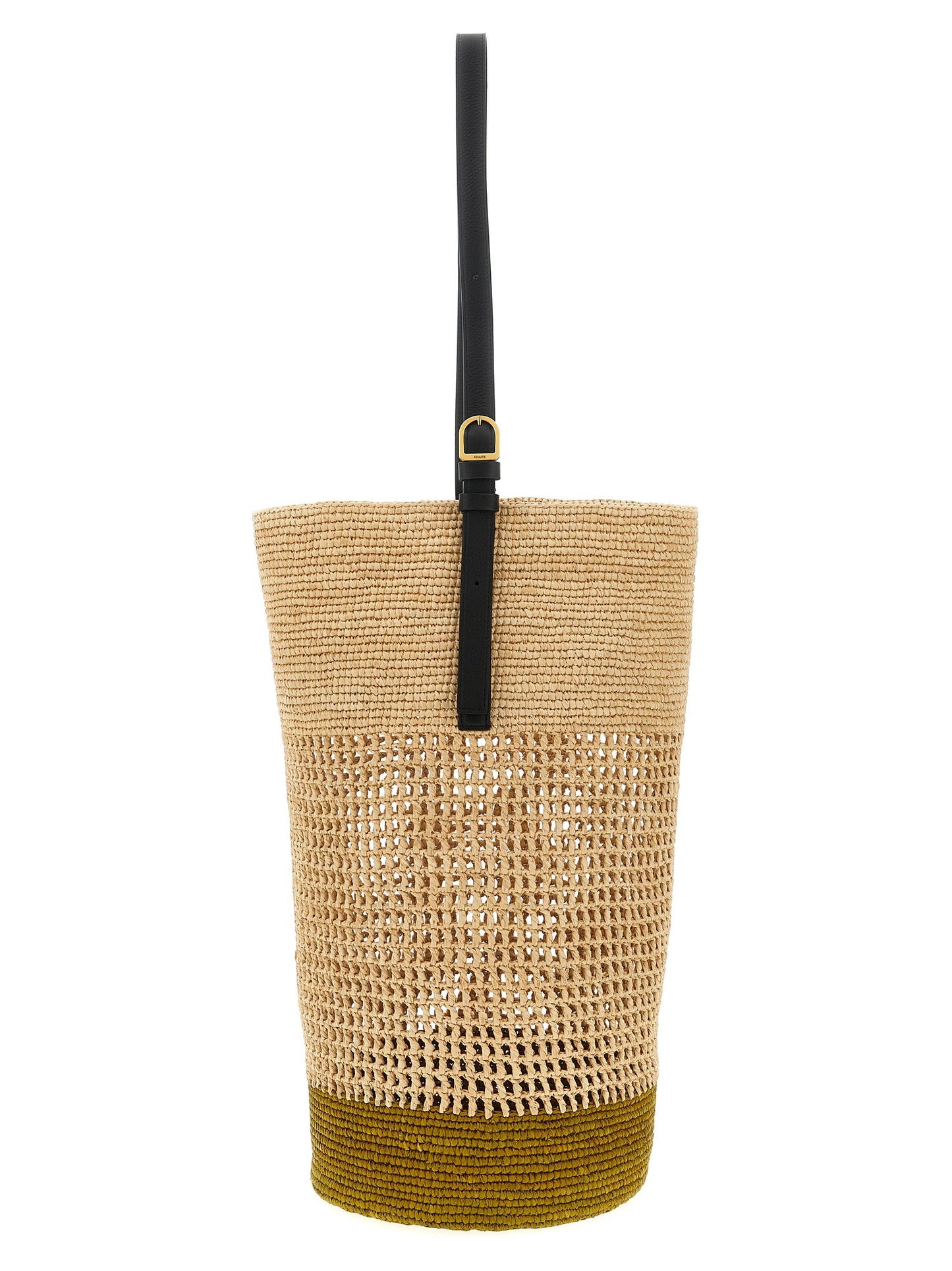 Khaite Beige Sisal Shoulder Bag