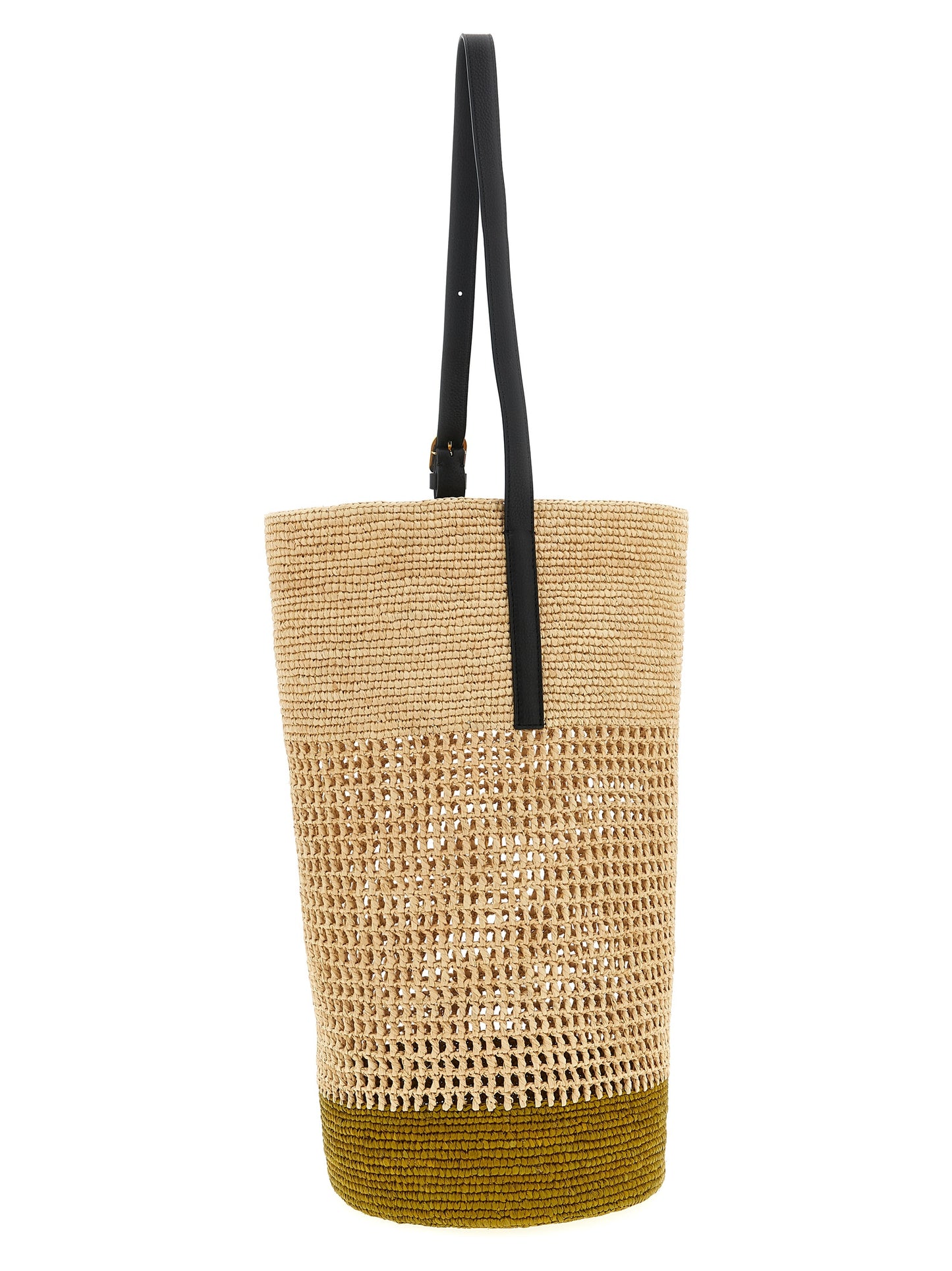 Khaite Beige Sisal Shoulder Bag