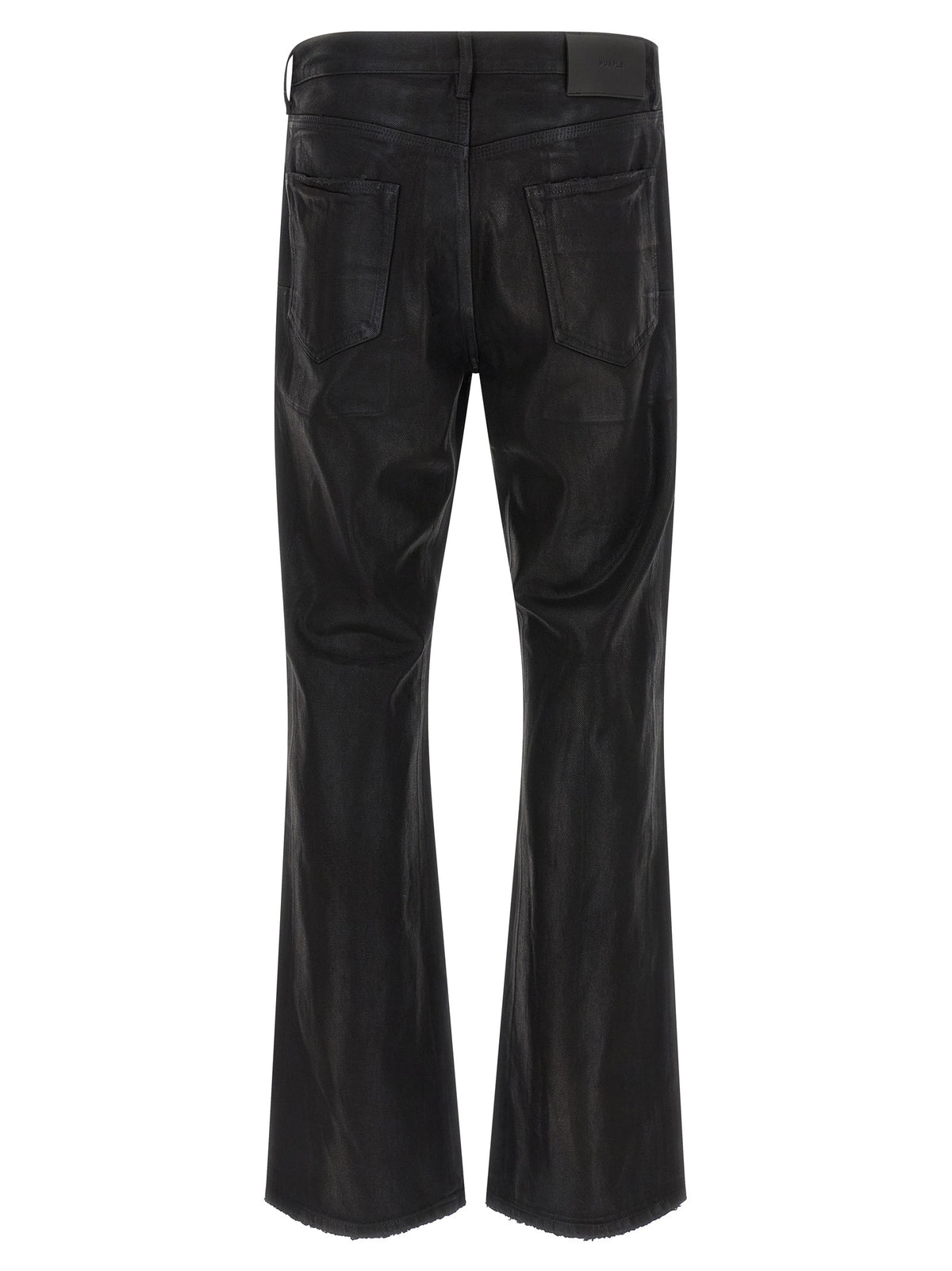 PURPLE Black Cotton Flared Jeans - Stylish & Unique