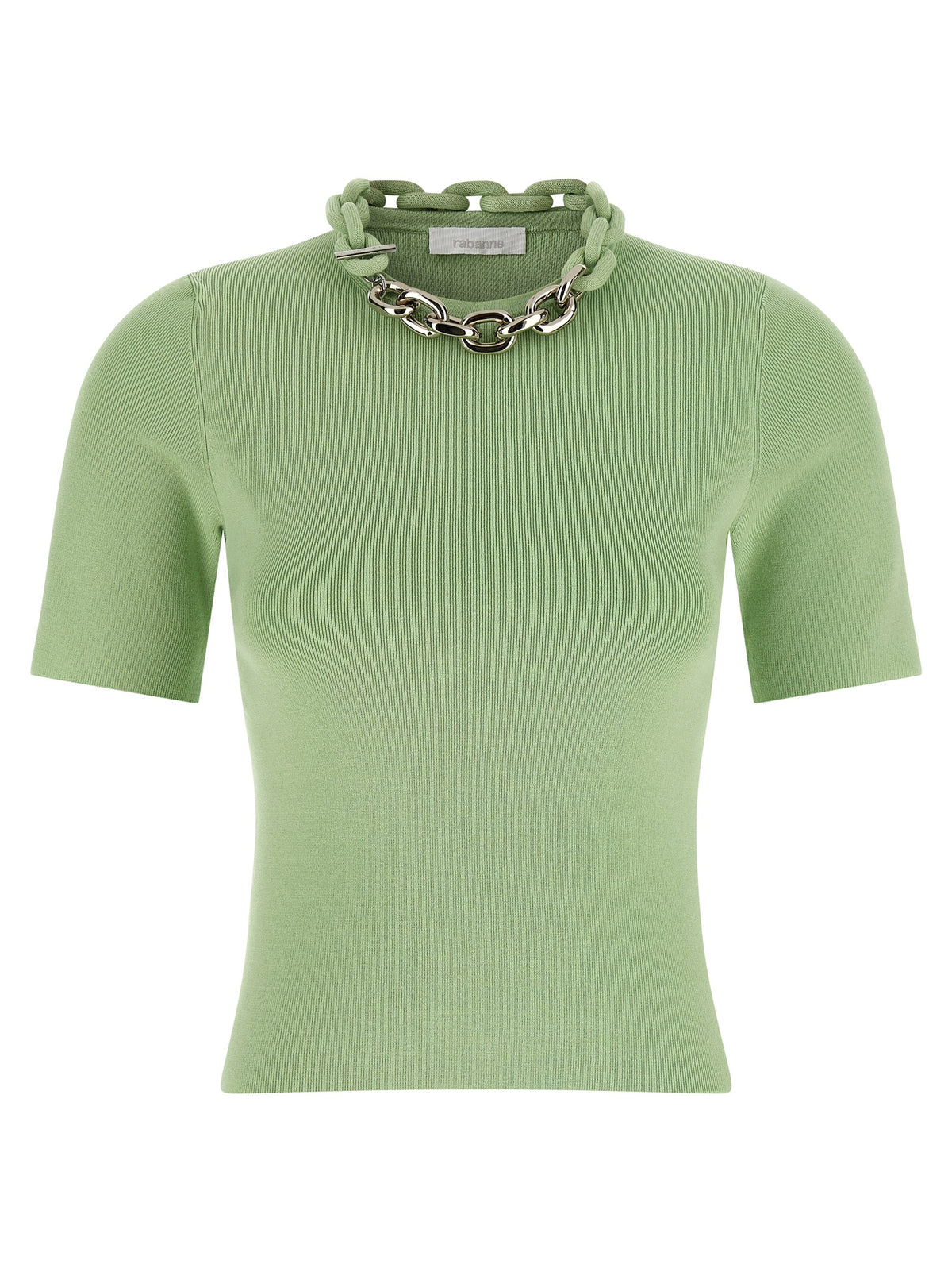 T-shirt bicolore en tissu Paco Rabanne