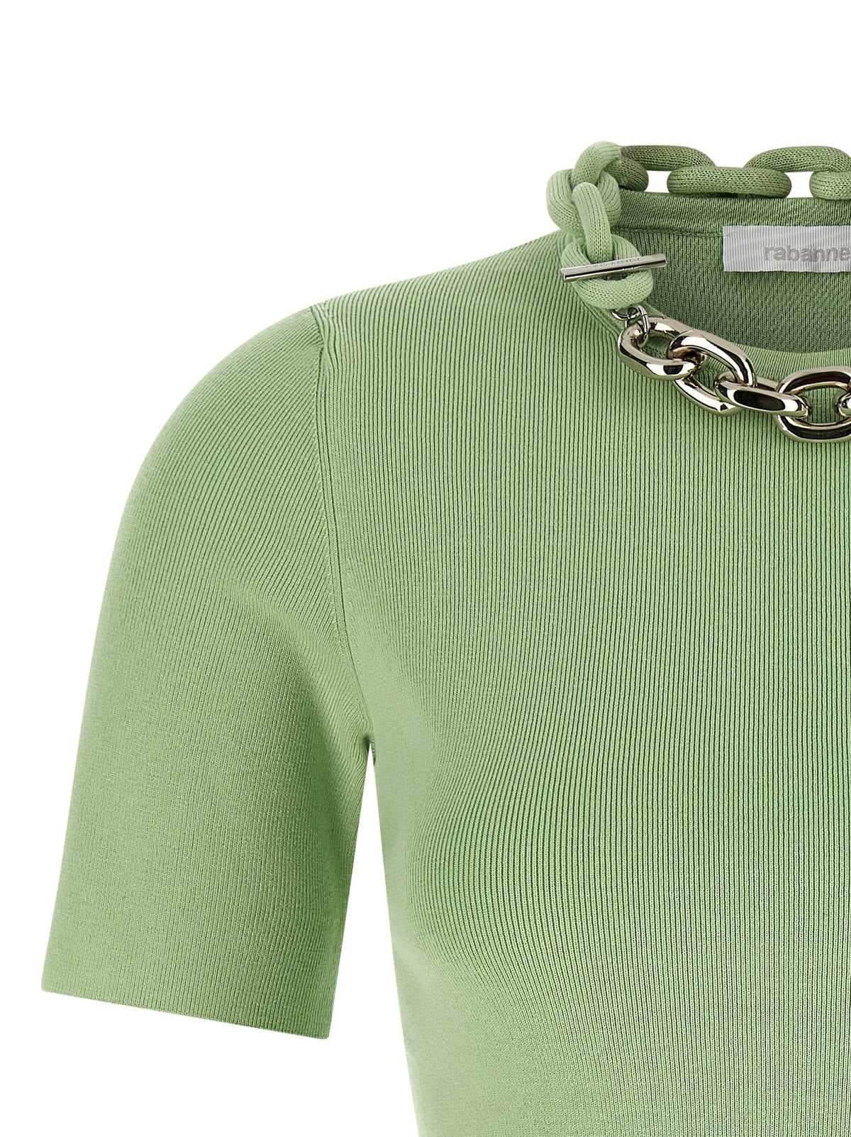 T-shirt bicolore en tissu Paco Rabanne