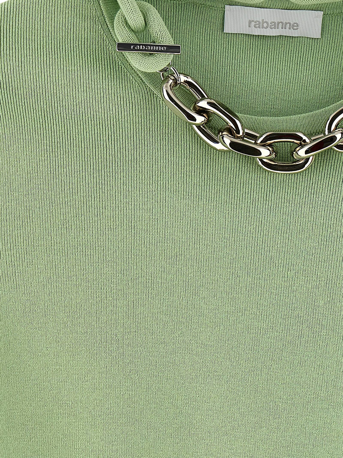 T-shirt bicolore en tissu Paco Rabanne