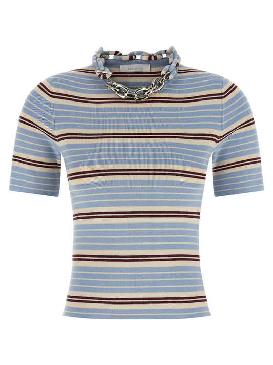 T-shirt textile bleu Paco Rabanne