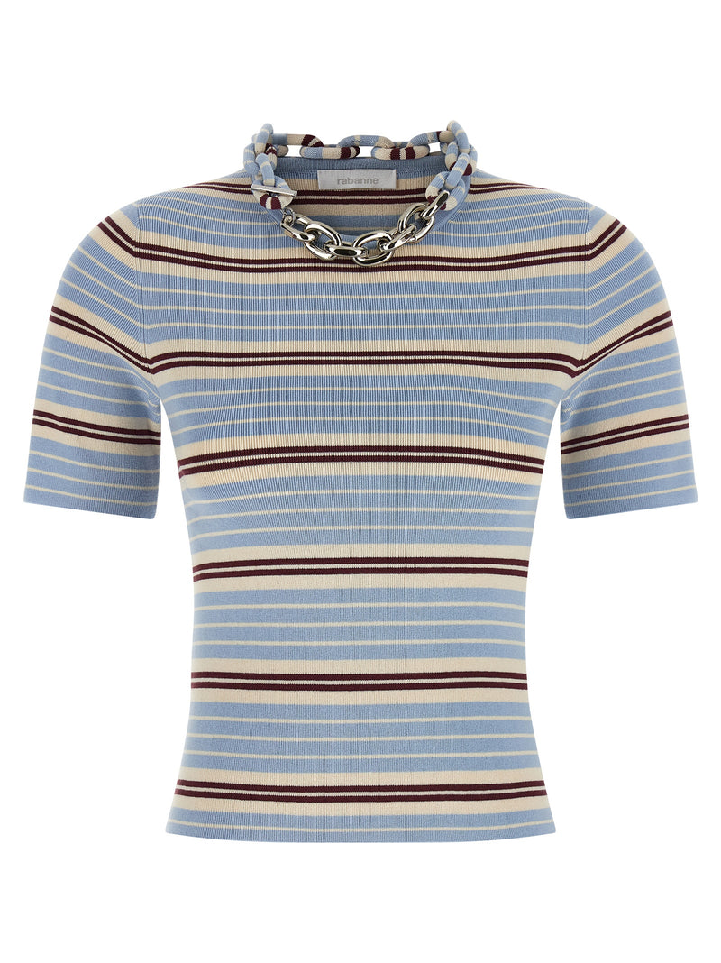 Paco Rabanne Blue Textile T-Shirt