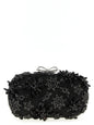 Self-Portrait Black Polyester Clutch Bag