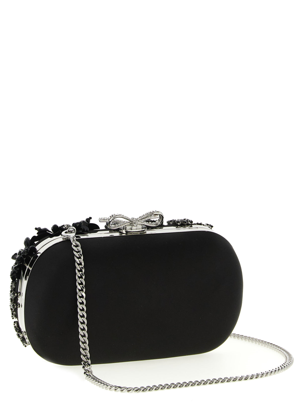Pochette en polyester noir Self-Portrait
