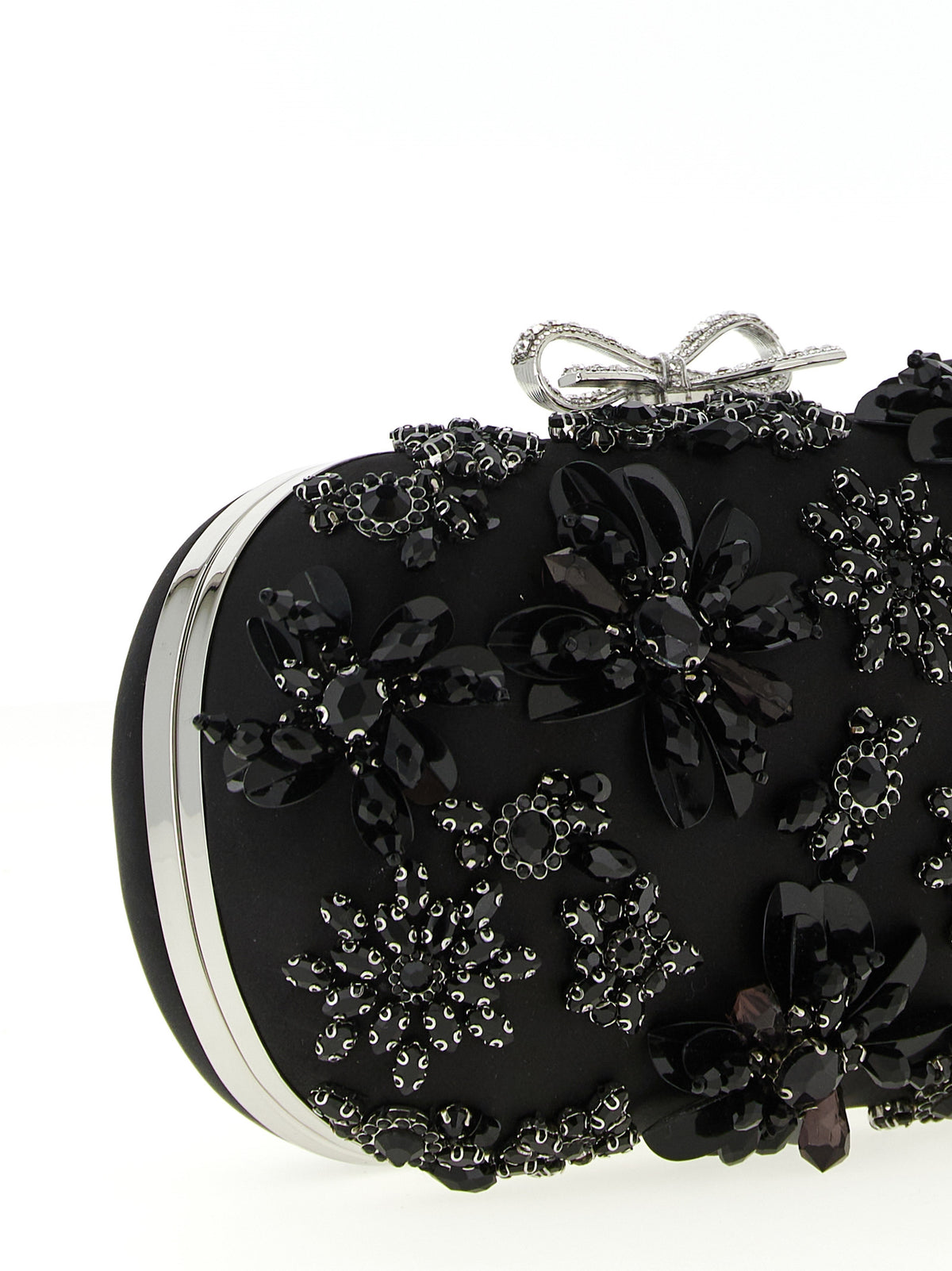 Pochette en polyester noir Self-Portrait