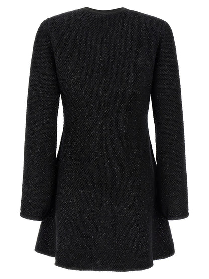 Self-Portrait Black Cotton Short Dress
