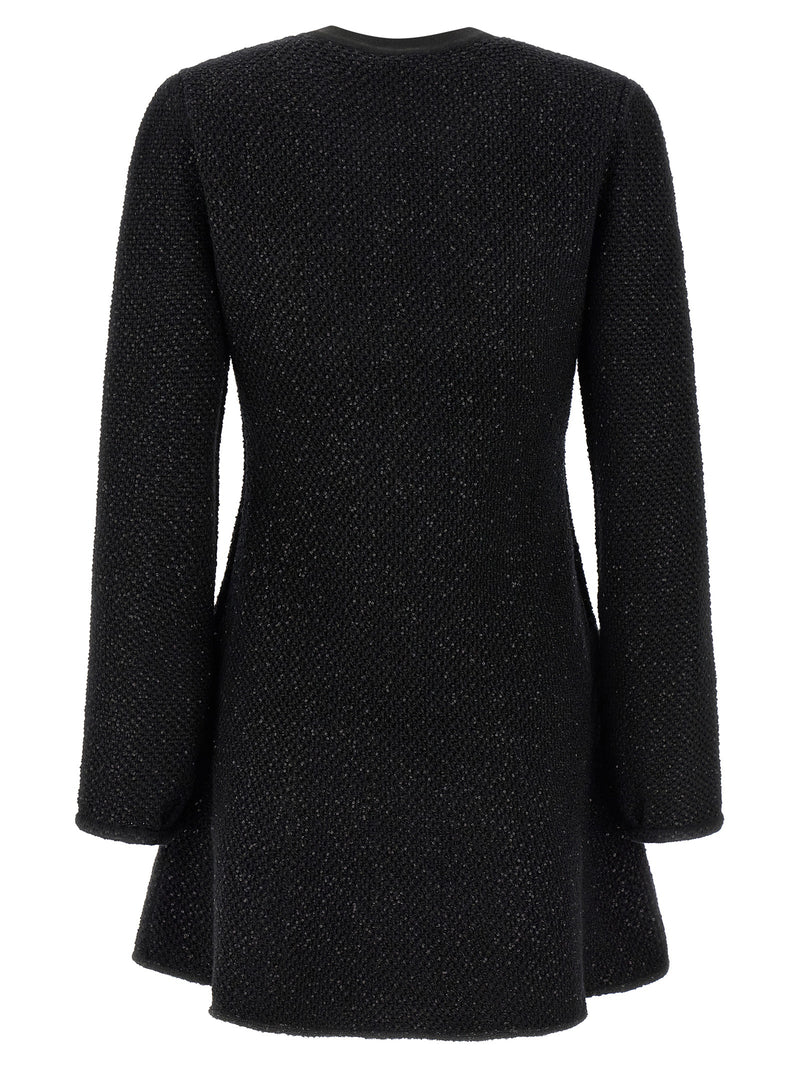 Robe courte Self-Portrait en coton noir