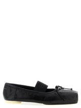 MM6 Maison Margiela Black Calfskin Ballet Flats