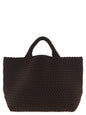 NAGHEDI Brown Neoprene Tote Bag