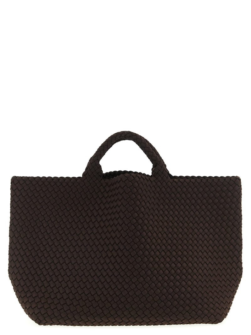 NAGHEDI Brown Neoprene Tote Bag