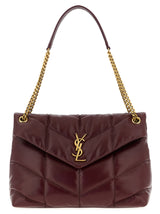 Saint Laurent Bordeaux Calfskin Shoulder Bag