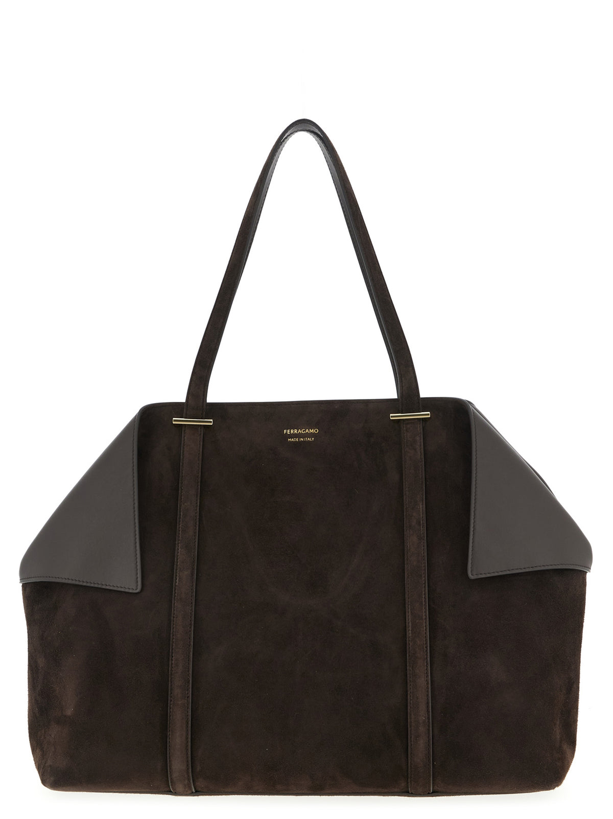 Sac bandoulière Ferragamo en peau de chèvre marron