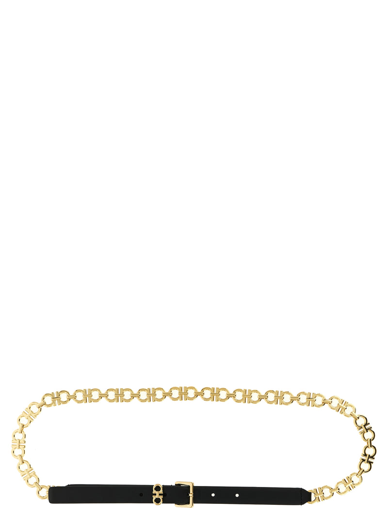 Ceinture Ferragamo en cuir de veau noir