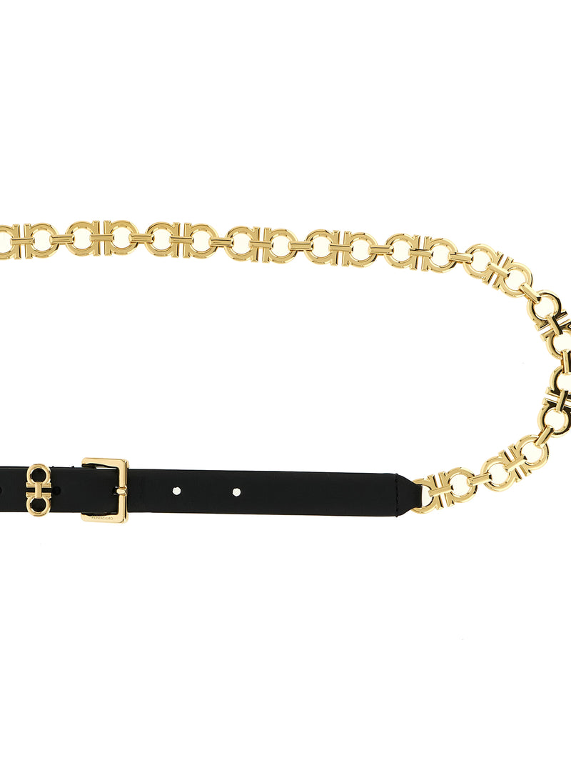 Ceinture Ferragamo en cuir de veau noir