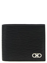 Portefeuille Ferragamo en cuir de veau noir