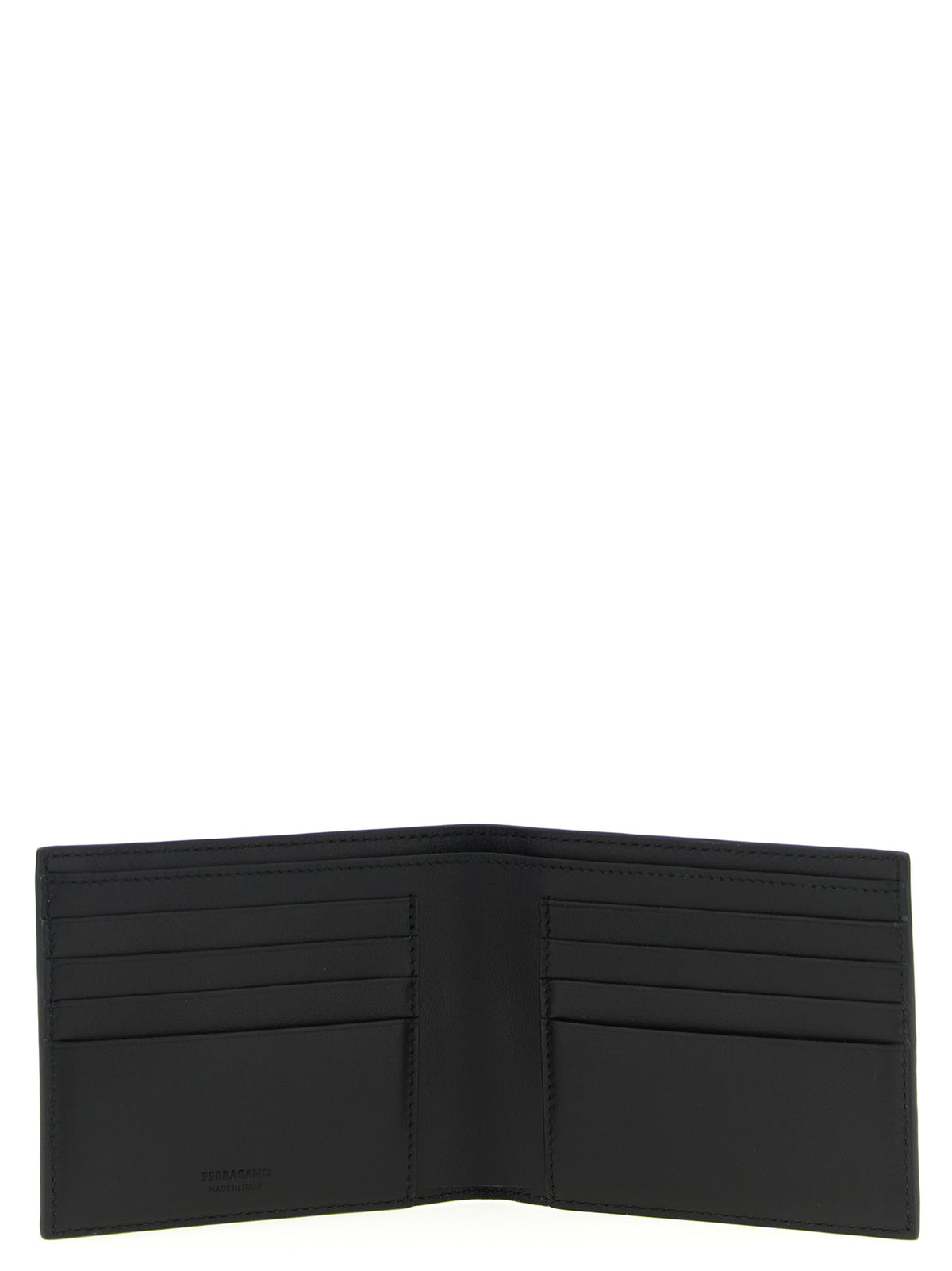 Portefeuille Ferragamo en cuir de veau noir