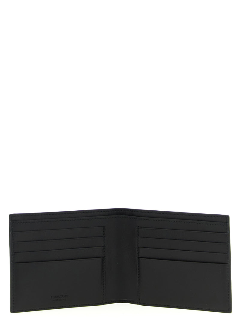 Portefeuille Ferragamo en cuir de veau noir