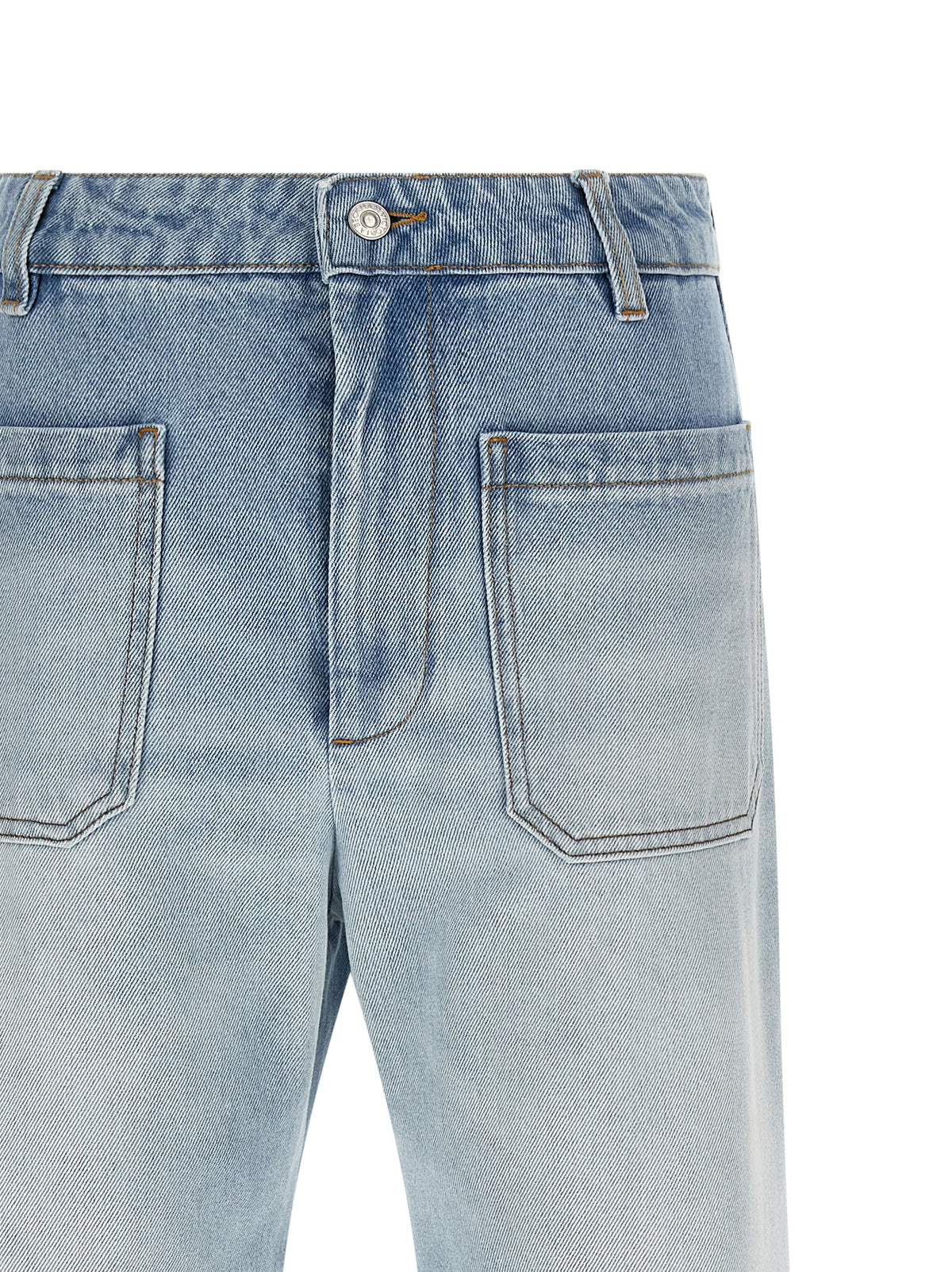 Victoria Beckham Alina Blue Cotton Flared Jeans