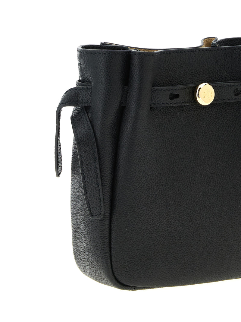 Tory Burch Romy Black Cowhide Crossbody Bag