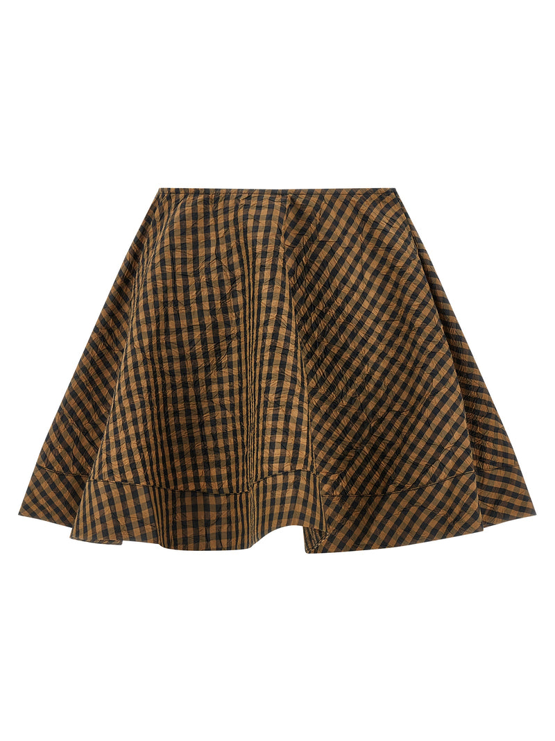 Jupe longue Ganni marron en polyester recyclé