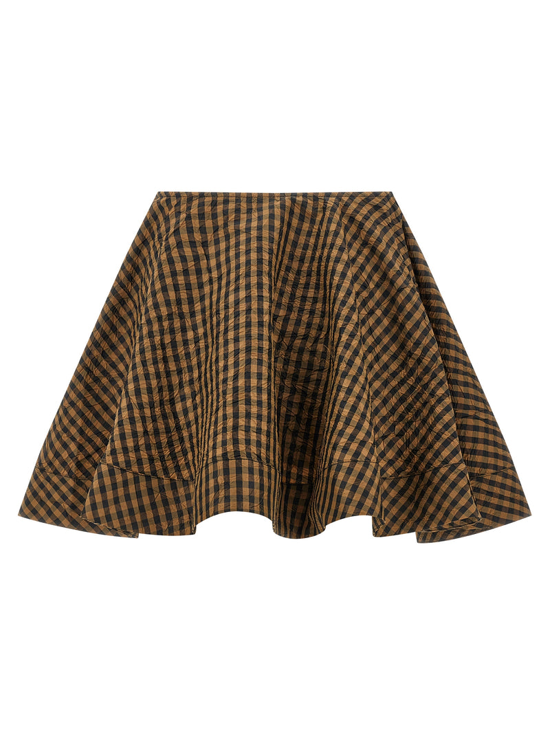 Jupe longue Ganni marron en polyester recyclé