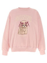 Sweat-shirt Ganni en coton biologique multicolore