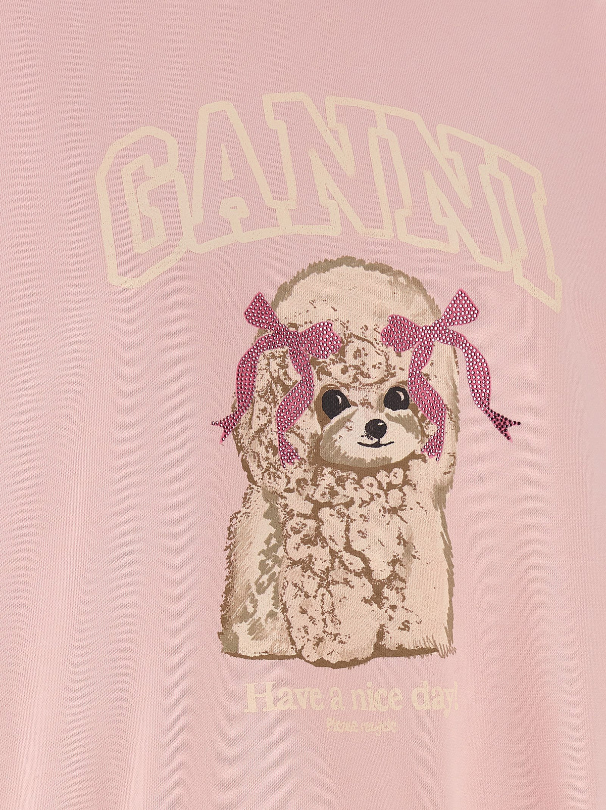 Sweat-shirt Ganni en coton biologique multicolore