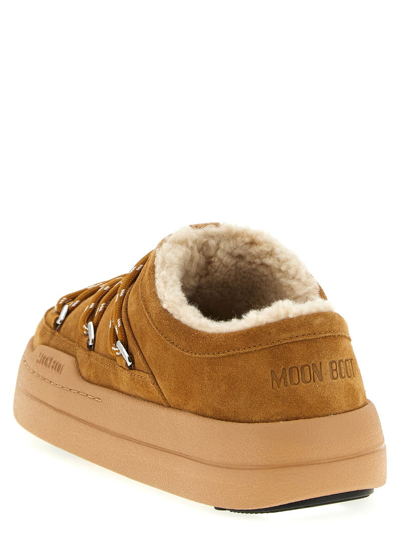 Moon Boot Park Slipper Brown Suede Leather Mules