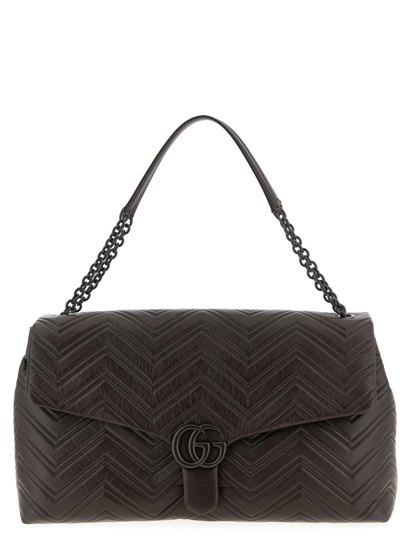 Gucci GG Marmont Brown Calfskin Shoulder Bag