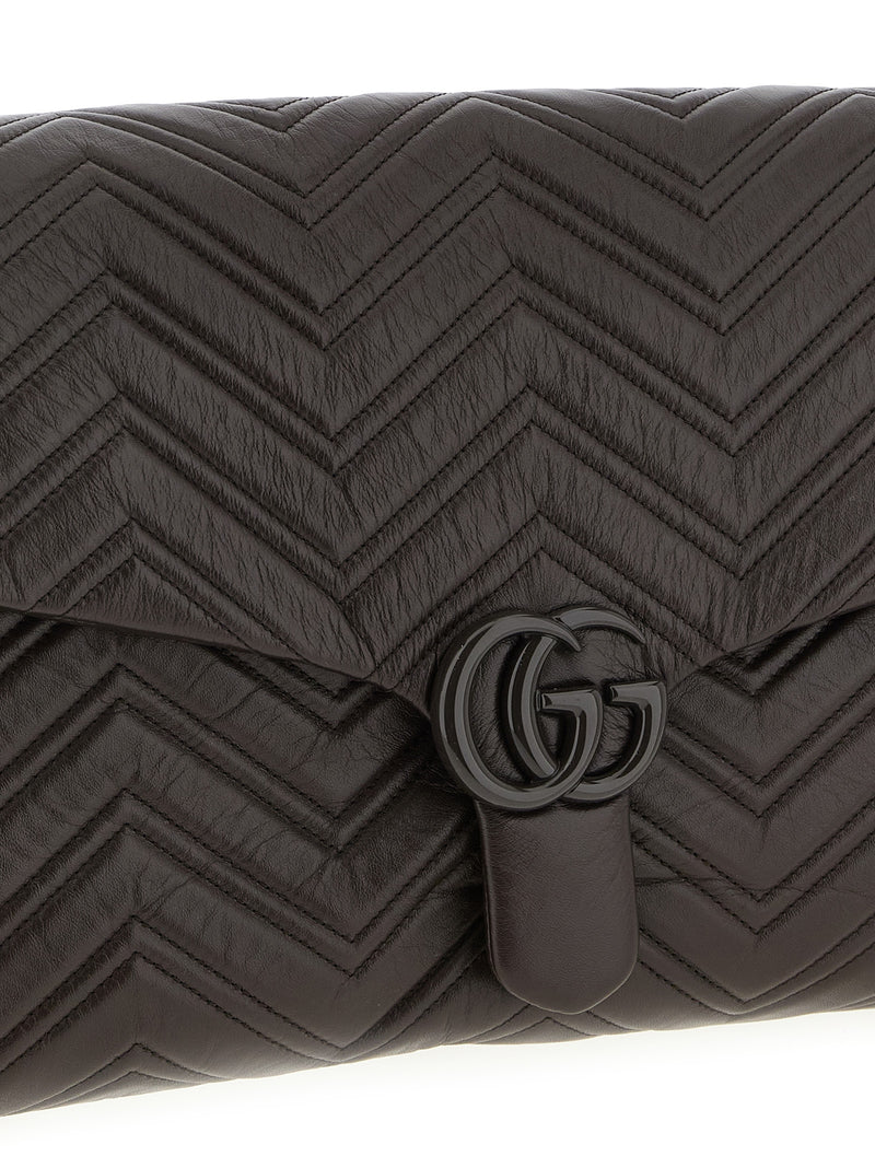Gucci GG Marmont Brown Calfskin Shoulder Bag