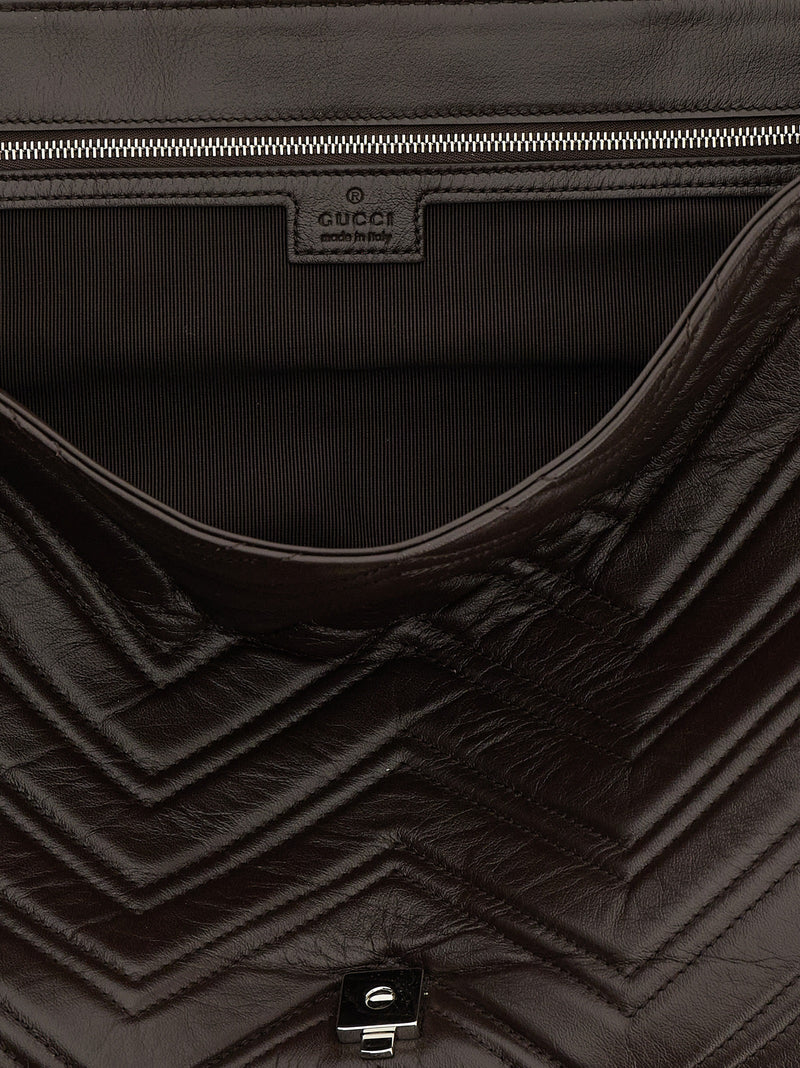 Gucci GG Marmont Brown Calfskin Shoulder Bag