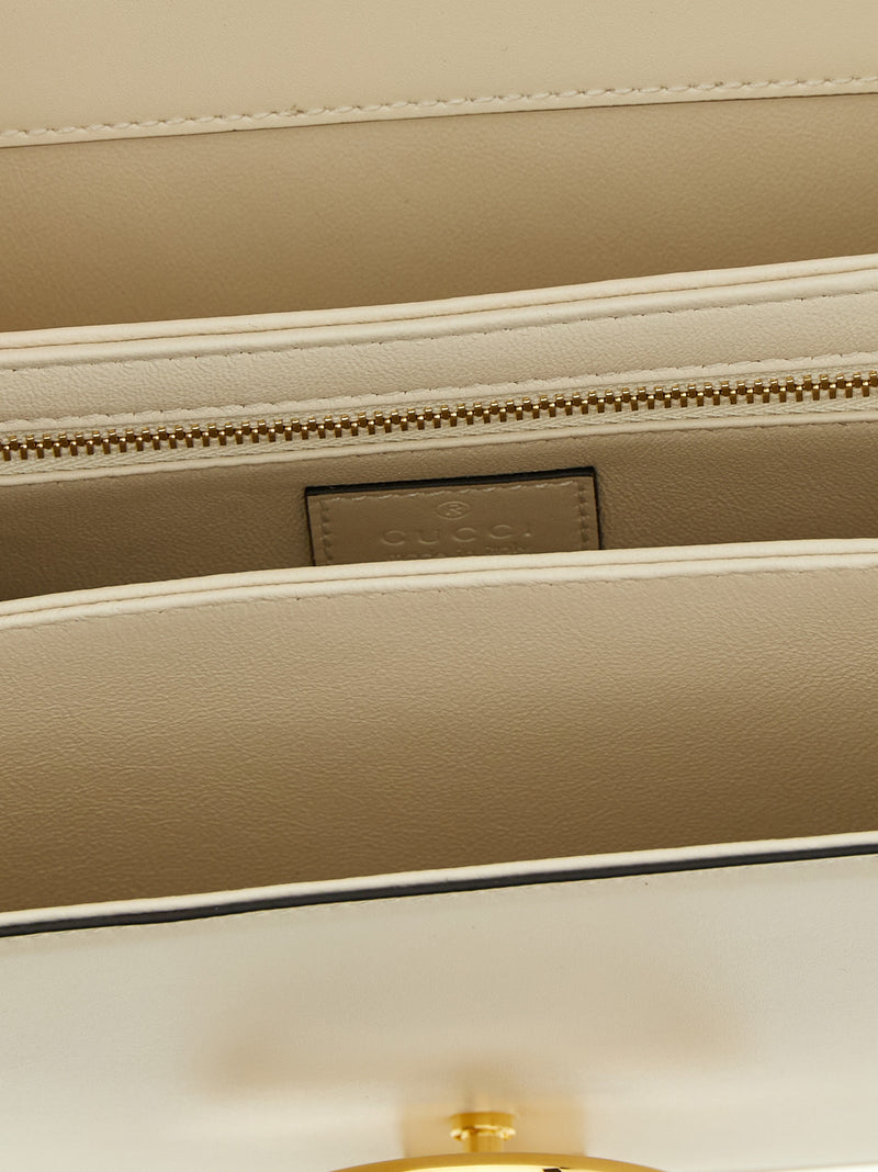 Sac bandoulière Gucci en cuir de veau blanc