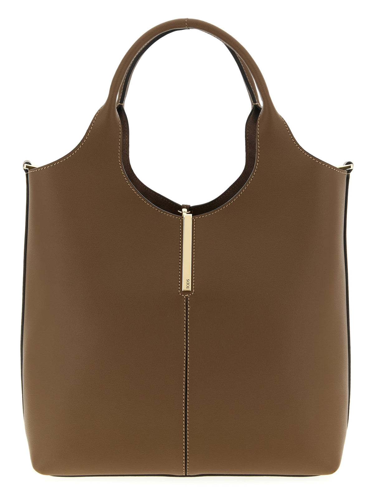Tod's Small ‘EBR’ Brown Calfskin Handbag