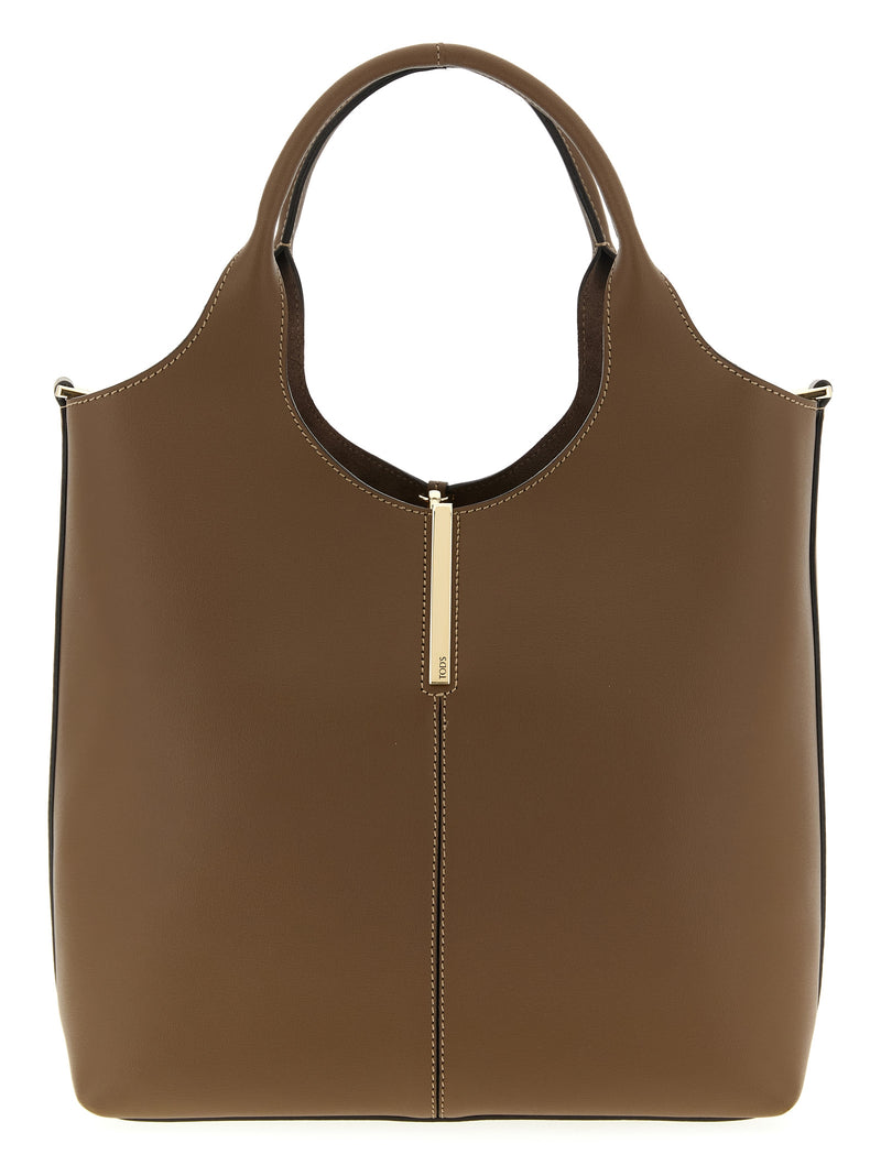 Tod's Small ‘EBR’ Brown Calfskin Handbag