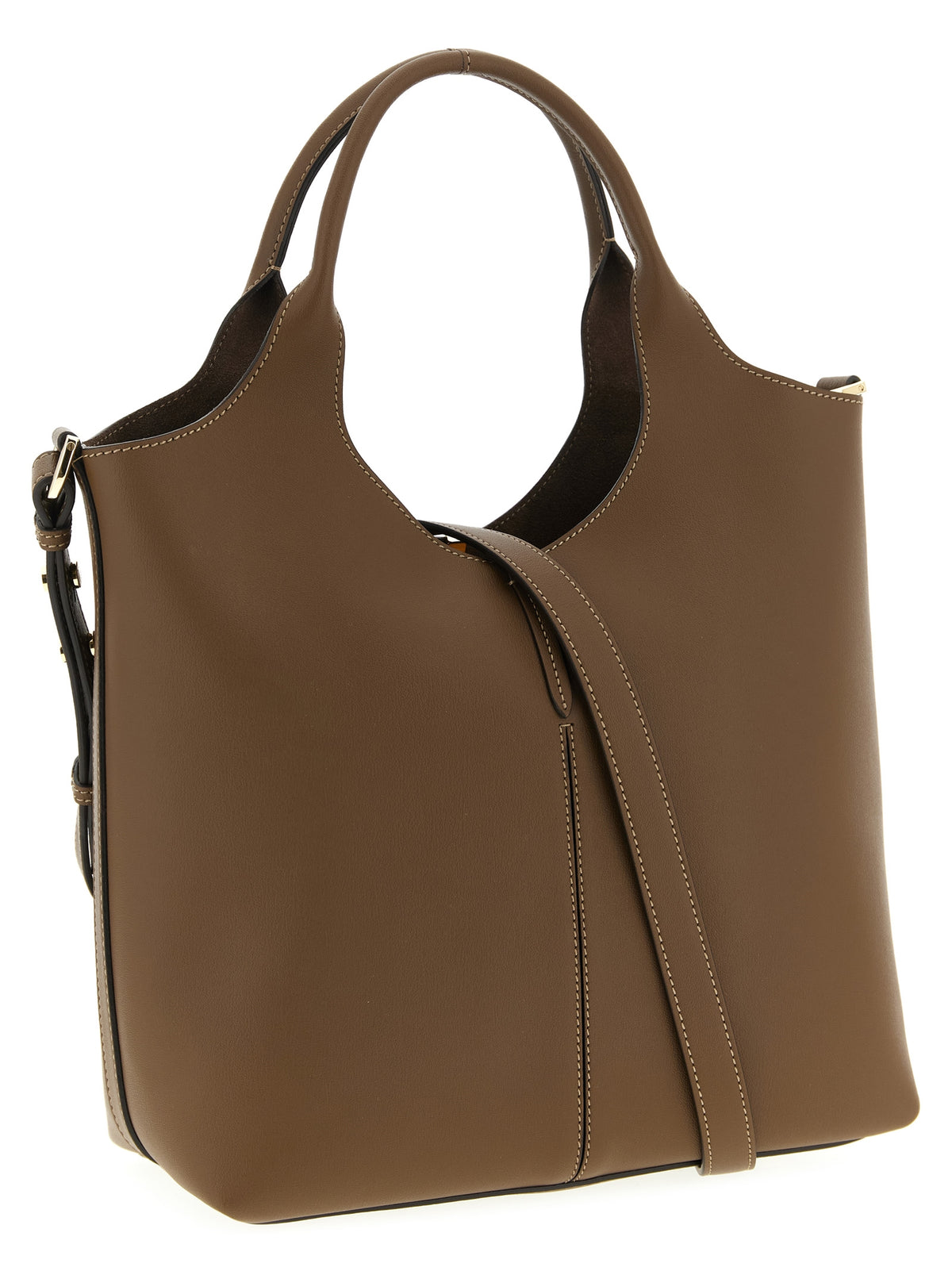 Tod's Small ‘EBR’ Brown Calfskin Handbag