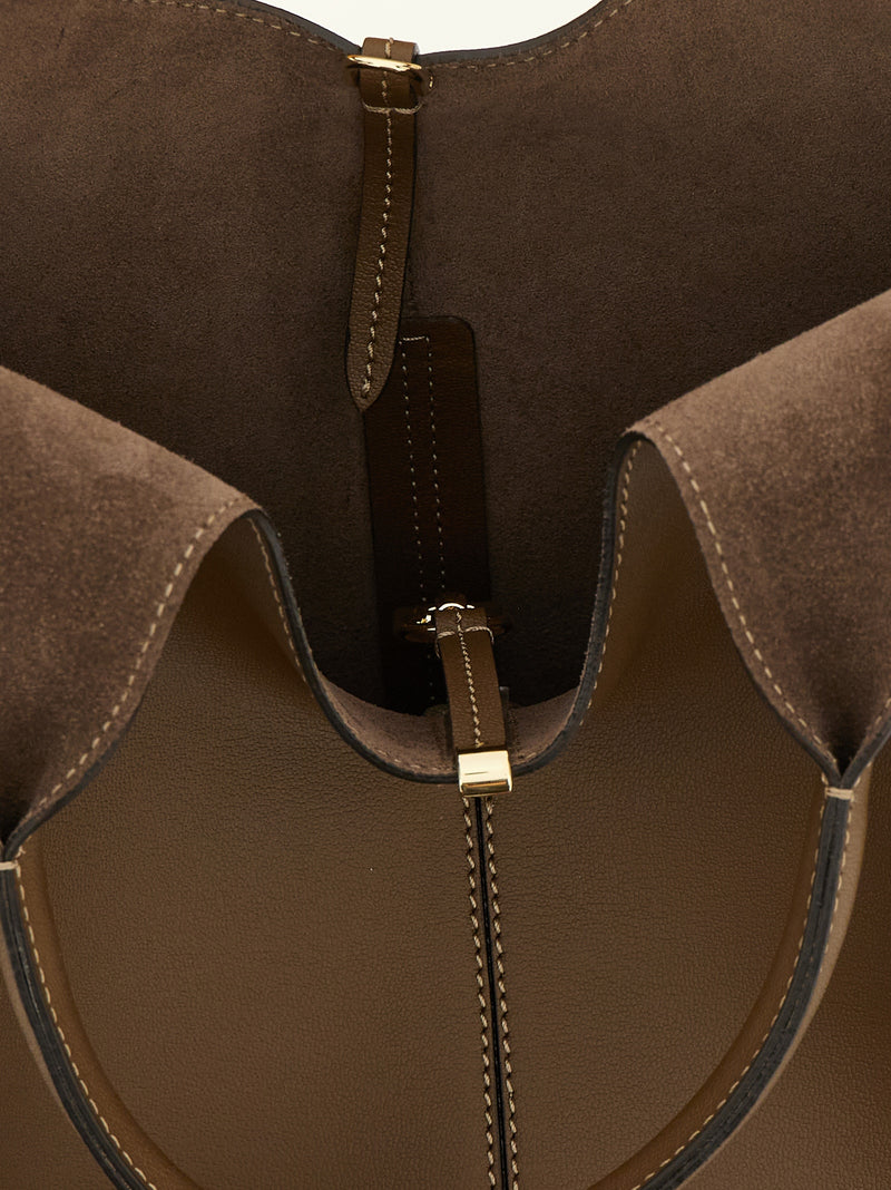 Tod's Small ‘EBR’ Brown Calfskin Handbag