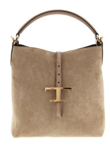 Tod's T Timeless Beige Calfskin Handbag